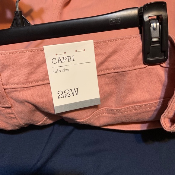 Women’s size 22 pink capri’s by style and co NEW - Picture 3 of 4